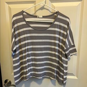 AG - Gray Striped Women’s Top